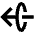 Arrow Through Elipse Left Icon from Outlined Line - Material Pro Set