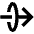 Arrow Through Elipse Right Icon from Outlined Line - Material Pro Set