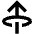 Arrow Through Elipse Up Icon from Outlined Line - Material Pro Set