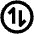 Arrow Transfer Vertical Circle Icon from Outlined Line - Material Pro Set