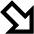 Big Arrow Diagonal Bottom Right Icon from Outlined Line - Material Pro Set