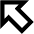 Big Arrow Diagonal Top Left Icon from Outlined Line - Material Pro Set