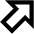 Big Arrow Diagonal Top Right Icon from Outlined Line - Material Pro Set