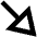 Diagonal Triangle Arrow Bottom Right Icon from Outlined Line - Material Pro Set