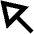 Diagonal Triangle Arrow Up Left Icon from Outlined Line - Material Pro Set