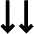 Double Arrow Down Icon from Outlined Line - Material Pro Set