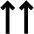 Double Arrow Up Icon from Outlined Line - Material Pro Set