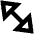 Expand Diagonal Triangle Arrow Alt Icon from Outlined Line - Material Pro Set