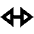 Expand Horizontal Triangle Arrow Icon from Outlined Line - Material Pro Set