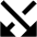 Triangle Arrow Crossover Down Icon from Outlined Line - Material Pro Set