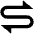 Triangle Arrow Curvy Both Direction Icon from Outlined Line - Material Pro Set