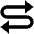 Triangle Arrow Curvy Left Right Alt Icon from Outlined Line - Material Pro Set