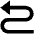 Triangle Arrow Curvy Left Up Icon from Outlined Line - Material Pro Set