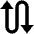Triangle Arrow Curvy Up Down Alt Icon from Outlined Line - Material Pro Set