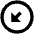 Triangle Arrow Diagonal Bottom Left Circle Icon from Outlined Line - Material Pro Set