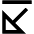Triangle Arrow Diagonal Bottom Left Icon from Outlined Line - Material Pro Set