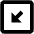 Triangle Arrow Diagonal Bottom Left Square Icon from Outlined Line - Material Pro Set