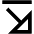 Triangle Arrow Diagonal Bottom Right Icon from Outlined Line - Material Pro Set