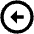 Triangle Arrow Left Circle Icon from Outlined Line - Material Pro Set