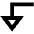 Triangle Arrow Left Down Icon from Outlined Line - Material Pro Set