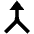 Triangle Arrow Merge Icon from Outlined Line - Material Pro Set