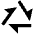 Triangle Arrow Recycling Icon from Outlined Line - Material Pro Set