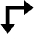 Triangle Arrow Top Left Corner Icon from Outlined Line - Material Pro Set