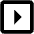 Triangle Right Square Icon from Outlined Line - Material Pro Set
