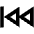 Fast Rewind Alt Icon from Outlined Line - Material Pro Set