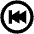Fast Rewind Circle Alt Icon from Outlined Line - Material Pro Set