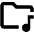 Folder Music Alt Icon from Outlined Line - Material Pro Set