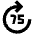 Forward 75 Icon from Outlined Line - Material Pro Set