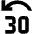 Jump Back 30 Icon from Outlined Line - Material Pro Set