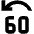 Jump Back 60 Icon from Outlined Line - Material Pro Set