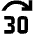 Jump Forward 30 Icon from Outlined Line - Material Pro Set