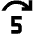 Jump Forward 5 Icon from Outlined Line - Material Pro Set
