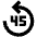 Replay 45 Icon from Outlined Line - Material Pro Set