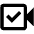 Video Call Connected Icon from Outlined Line - Material Pro Set