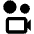 Video Camera Film Icon from Outlined Line - Material Pro Set