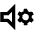 Volume Setting Gear Icon from Outlined Line - Material Pro Set