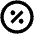 Percent Circle Icon from Outlined Line - Material Pro Set