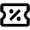 Percent Coupon Icon from Outlined Line - Material Pro Set