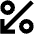 Percent Decrease Icon from Outlined Line - Material Pro Set