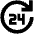 24 Hour Service Icon from Outlined Line - Material Pro Set