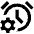 Alarm Setting Gear Icon from Outlined Line - Material Pro Set
