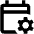 Calendar Setting Gear Icon from Outlined Line - Material Pro Set