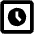 Clock Square Icon from Outlined Line - Material Pro Set