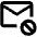 Block Email Icon from Outlined Line - Material Pro Set