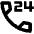 Call 24 Hours Icon from Outlined Line - Material Pro Set