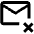 Delete Email Icon from Outlined Line - Material Pro Set